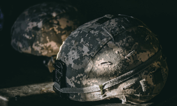 camouflage helmet